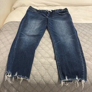 Women's Distressed Blue Jeans